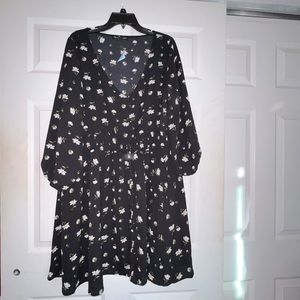 NWT Black Floral Dress Size 3X